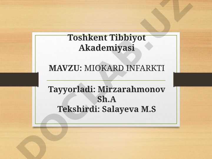 MIOKARD INFARKTI