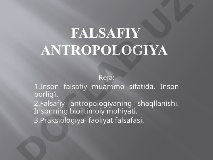 Falsafiy antropologiya