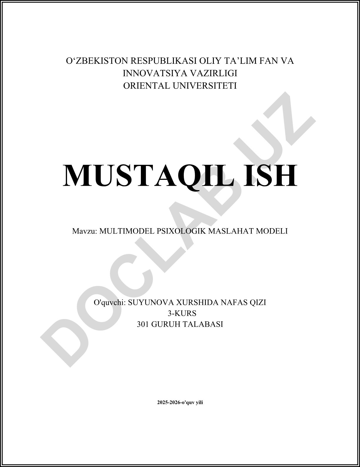 Multimodel psixologik maslahat modeli