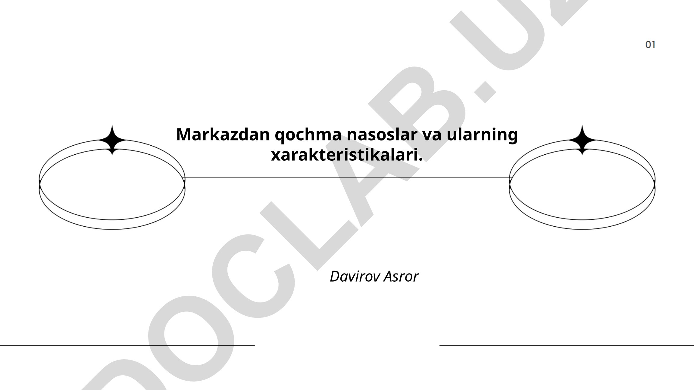 Markazdan qochma nasoslar va ularning xarakteristikalari
