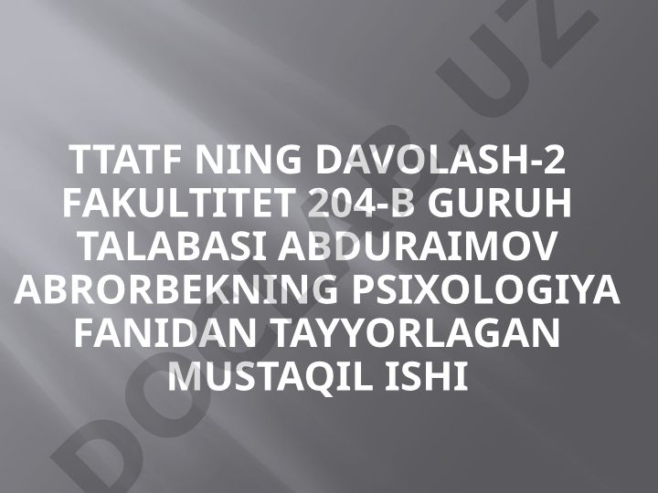 Boshqaruv psixologiyasi
