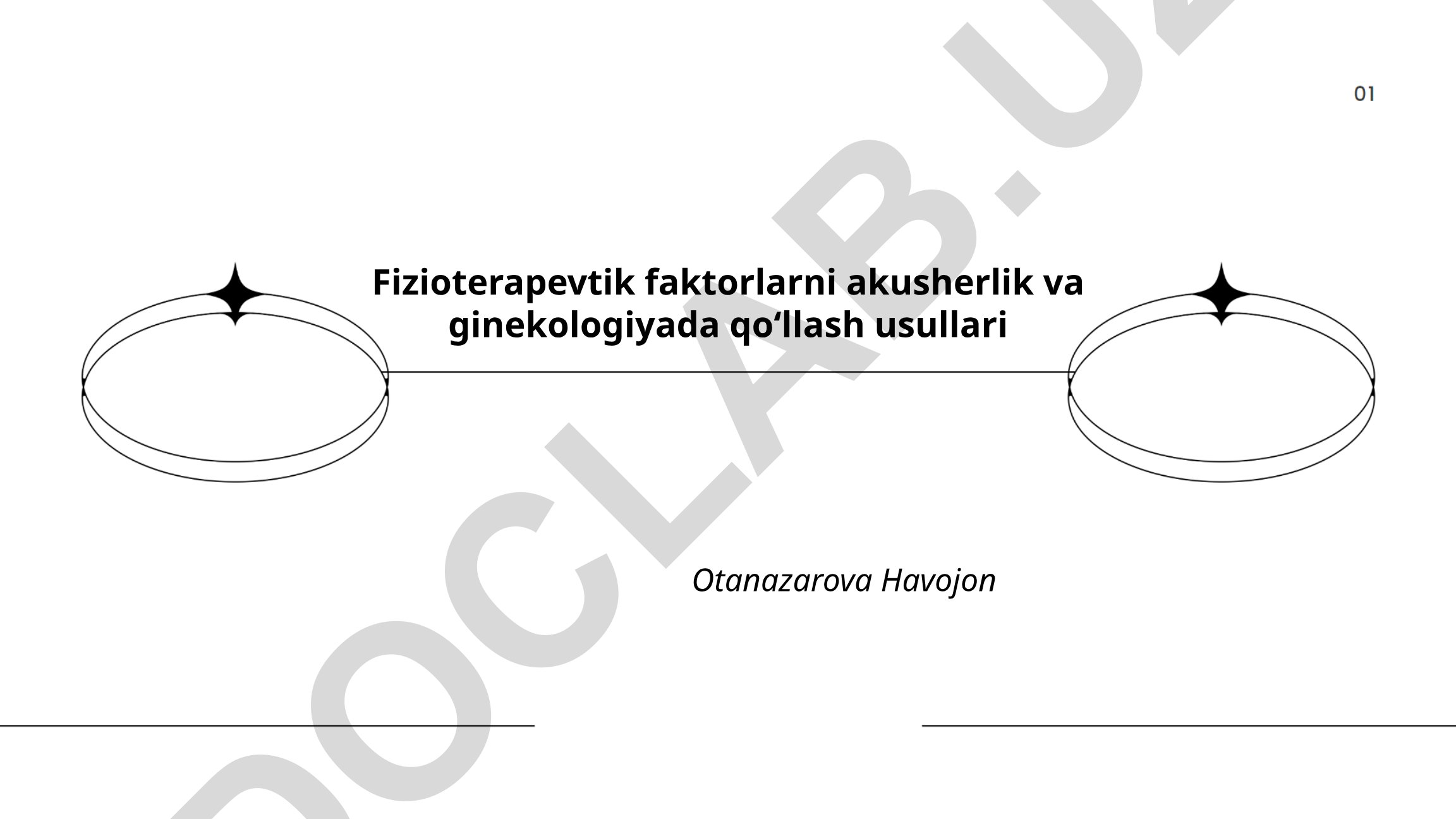 Fizioterapevtik faktorlarni akusherlik va ginekologiyada qoʻllash usullari