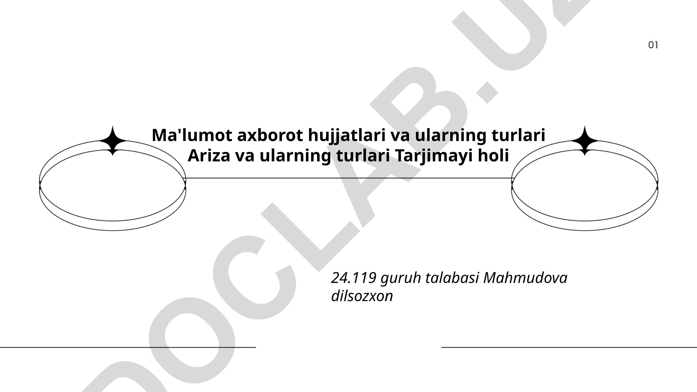 Ma'lumot axborot hujjatlari va ularning turlari