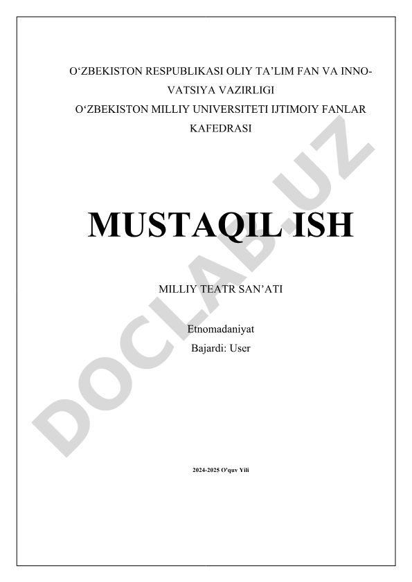 Milliy teatr sanʼatining tarixi, raqamli texnologiyalar va ijtimoiy ta'siri