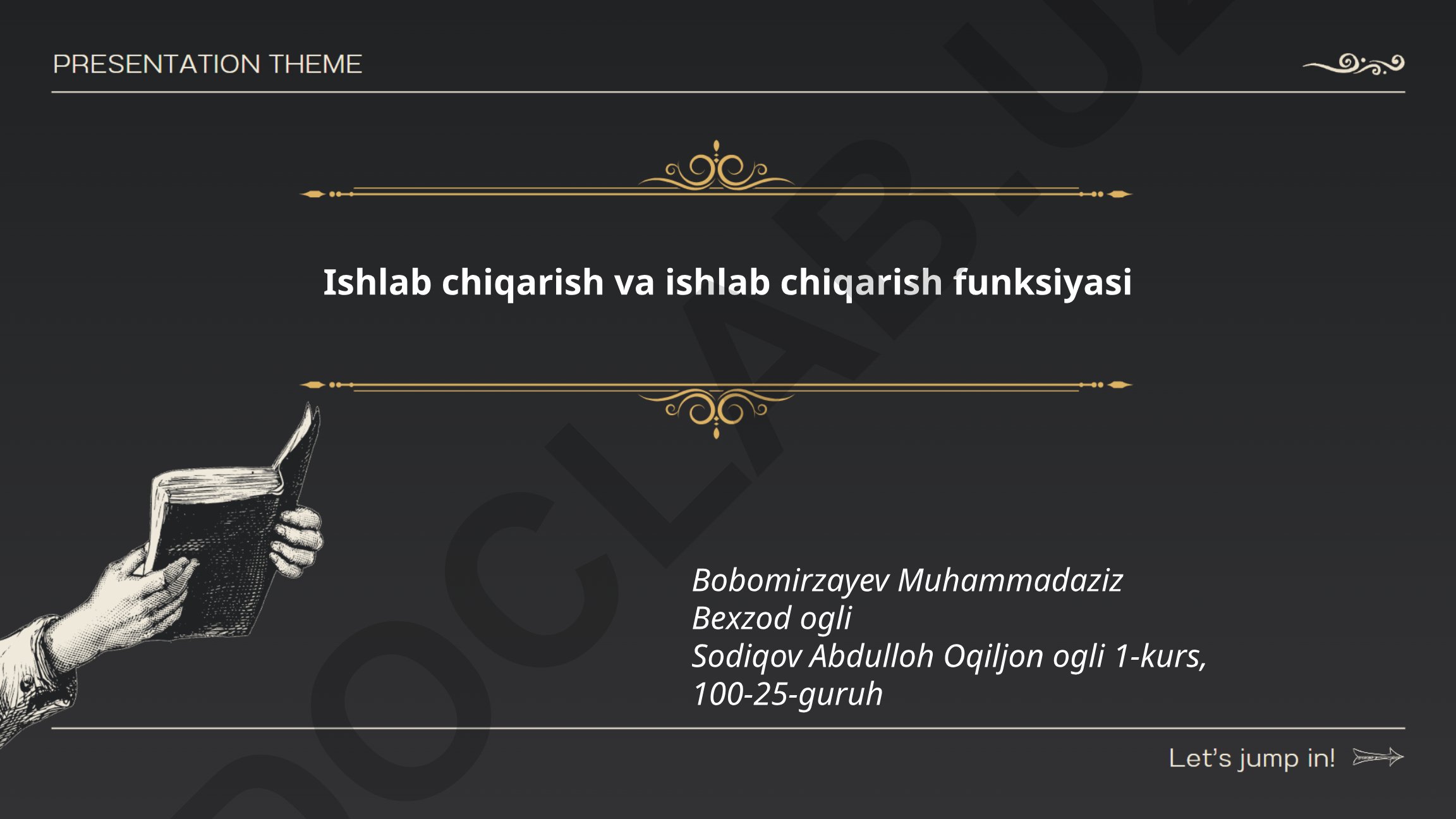 Ishlab chiqarish va ishlab chiqarish funksiyasi