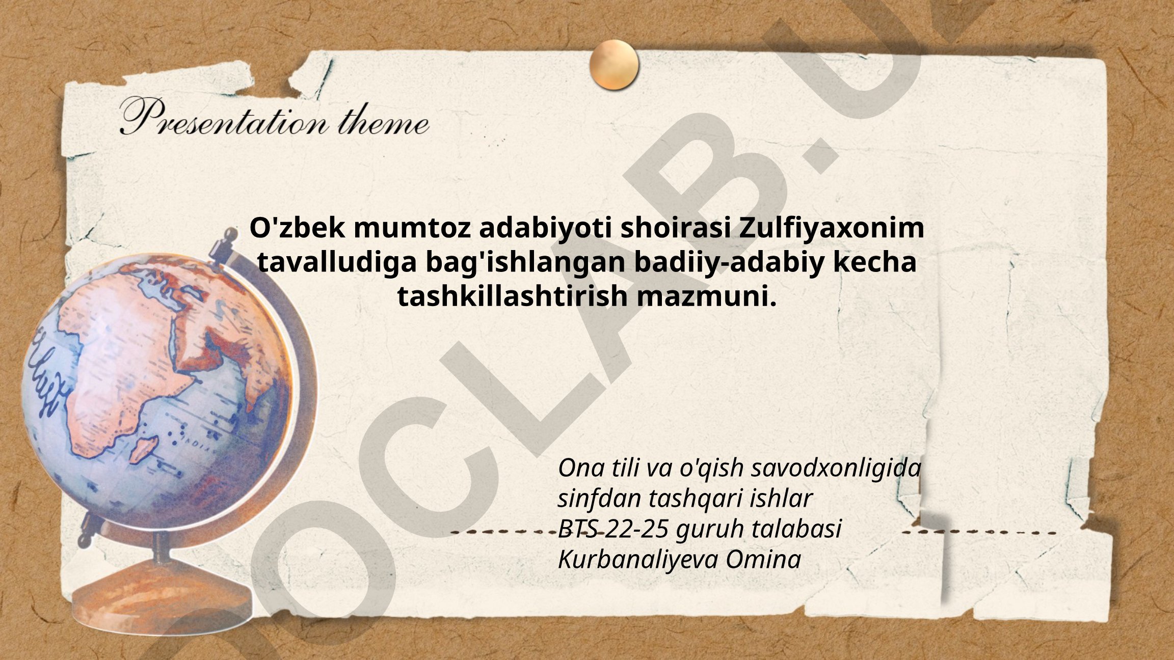 Zulfiyaxonim tavalludiga bag'ishlangan badiiy-adabiy kecha tashkillashtirish mazmuni