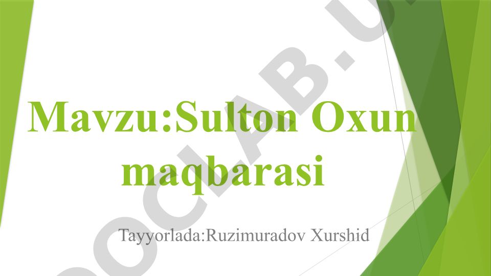 Sulton Oxun maqbarasi