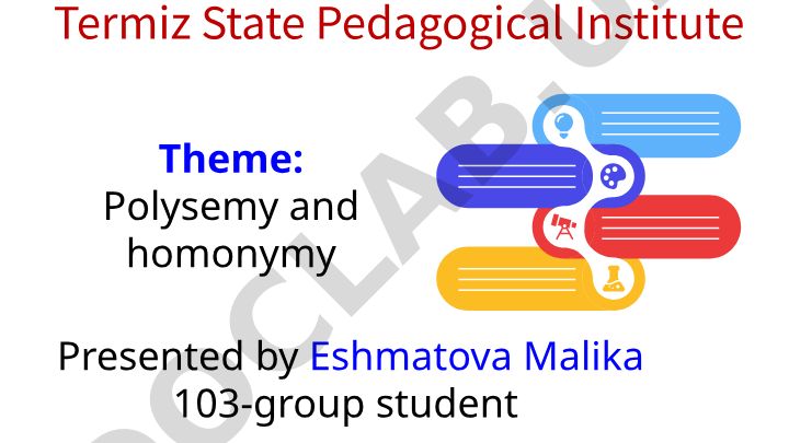 Polysemy and homonymy
