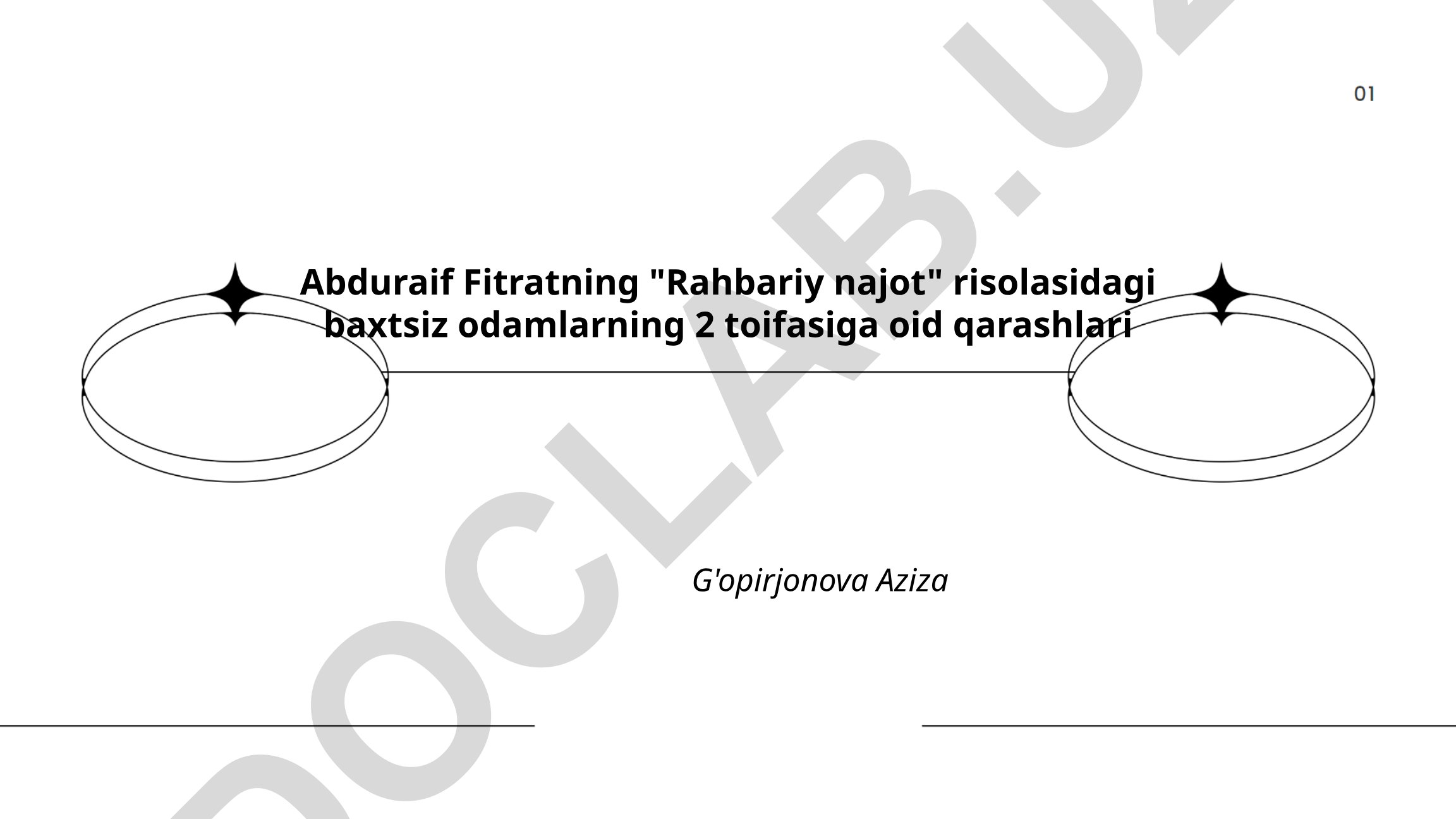 Abduraif Fitratning "Rahbariy najot" risolasidagi baxtsiz odamlarning 2 toifasiga oid qarashlar