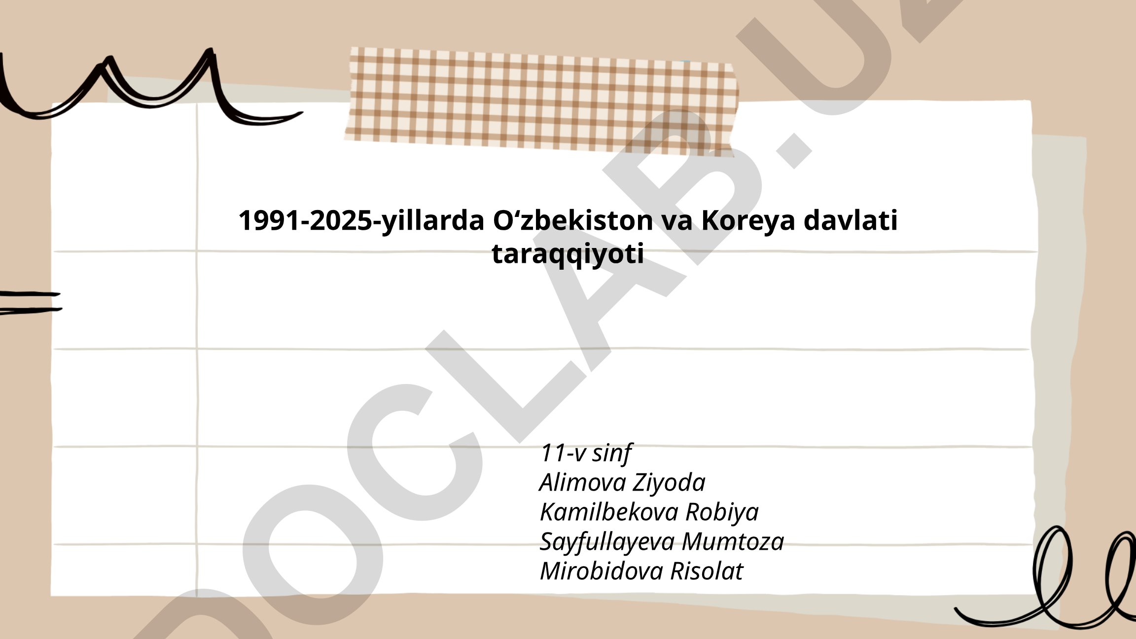 1991-2025-yillarda Oʻzbekiston va Koreya davlati taraqqiyoti