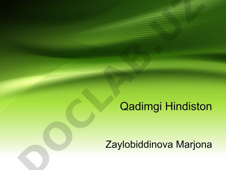Qadimgi Hindiston sivilizatsiyasi