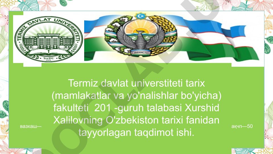 O'zbekistonda 19-asr oxiri - 20-asr boshlarida hunarmandchilik kasblari bo'yicha kunlik daromadlar