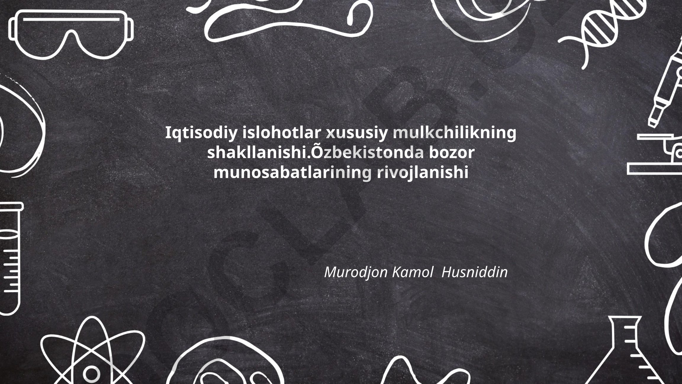 Iqtisodiy islohotlar va xususiy mulkchilikning shakllanishi