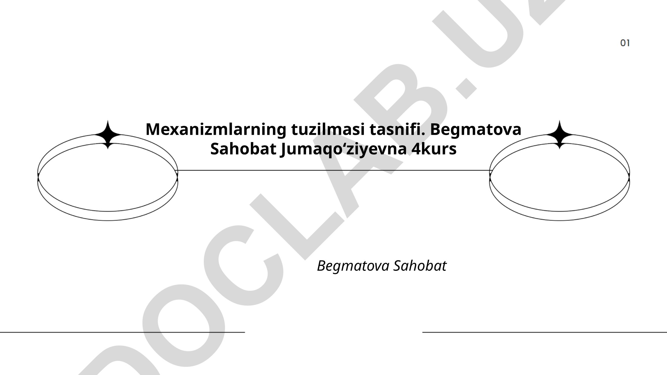 Mexanizmlarning tuzilmasi va tasnifi