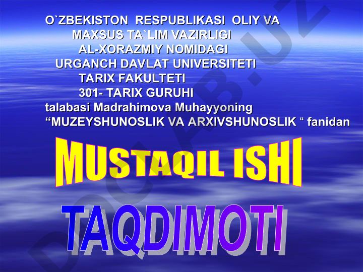 Ilmiy ma’rifiy muassasalar sifatida muzeylar faoliyati