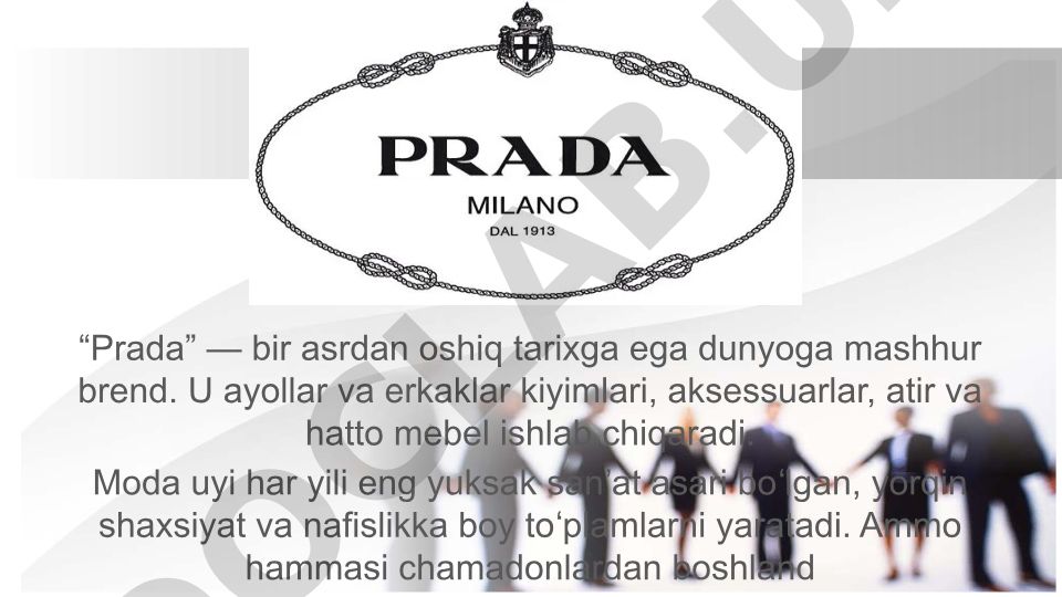 Prada moda uyining tarixi va rivojlanishi