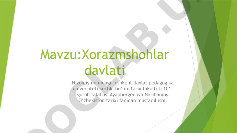 Xorazmshohlar davlati
