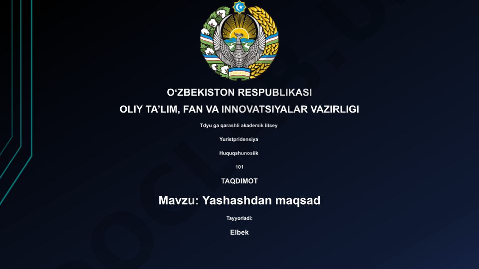 Yashashdan maqsad