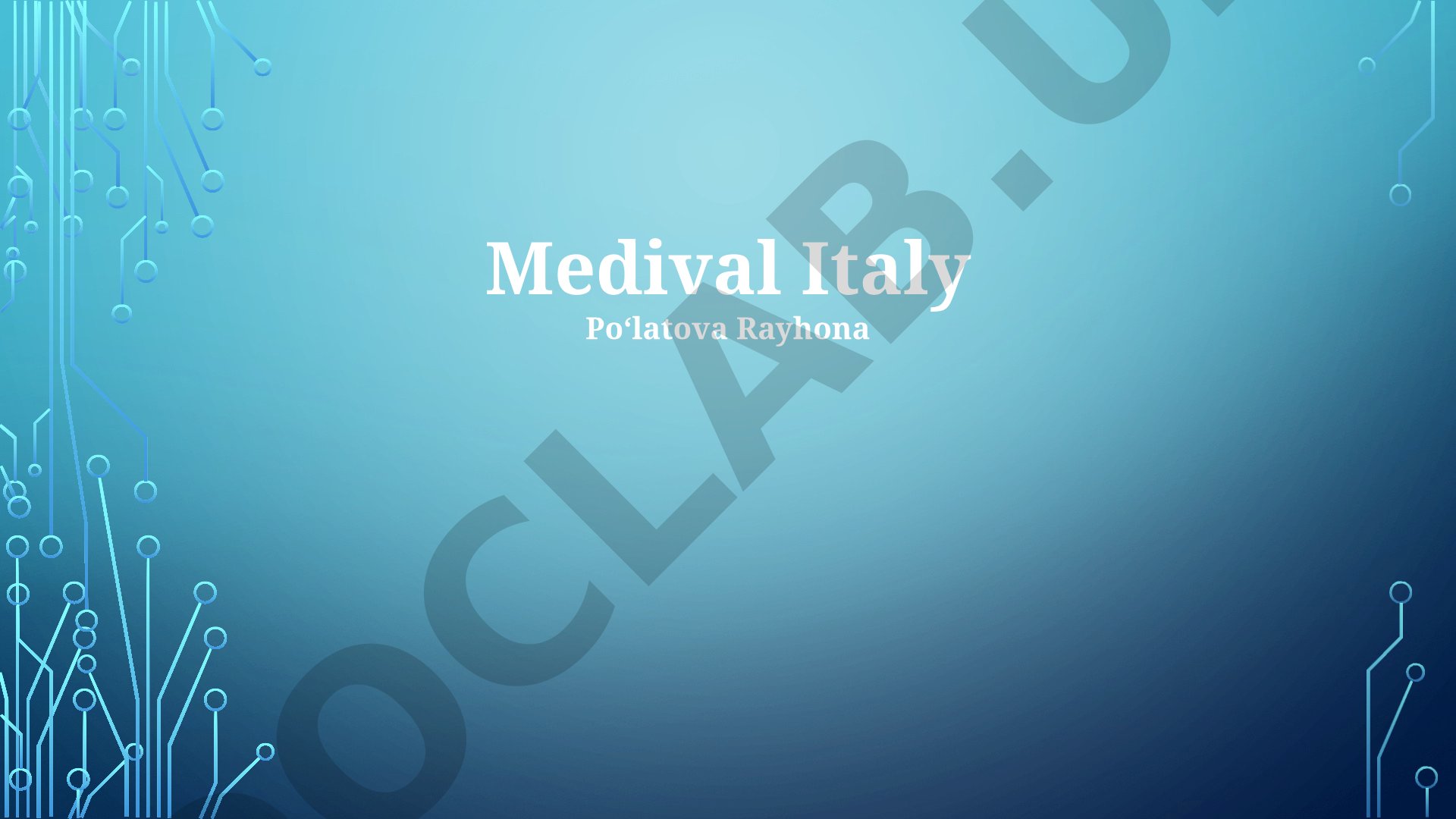 Medieval Italy: Politics, Society, and Cultural Legacy