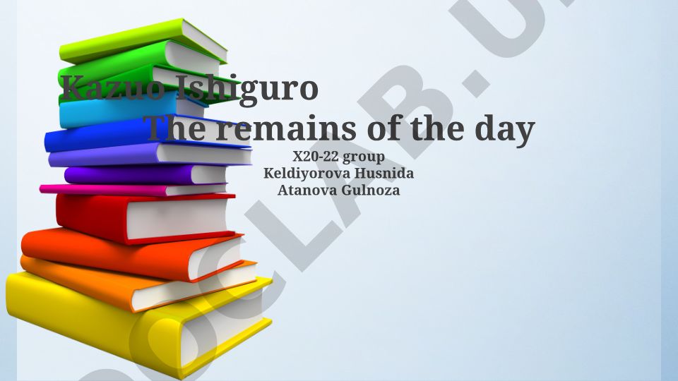 Kazuo Ishiguro The remains of the day