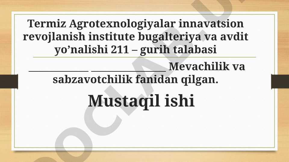 Qarigan bog’larni yoshartirish texnologiyasi