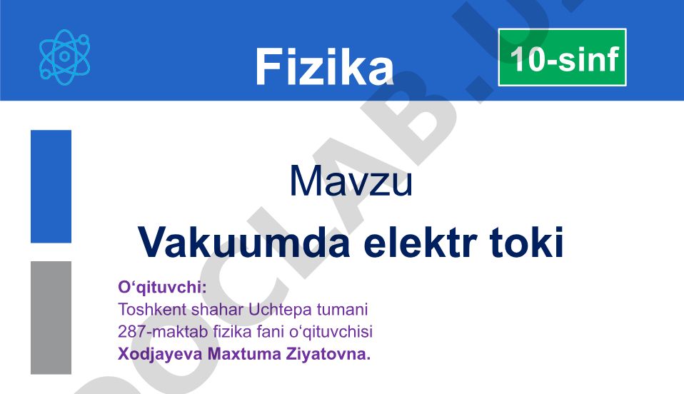Vakuumda elektr toki
