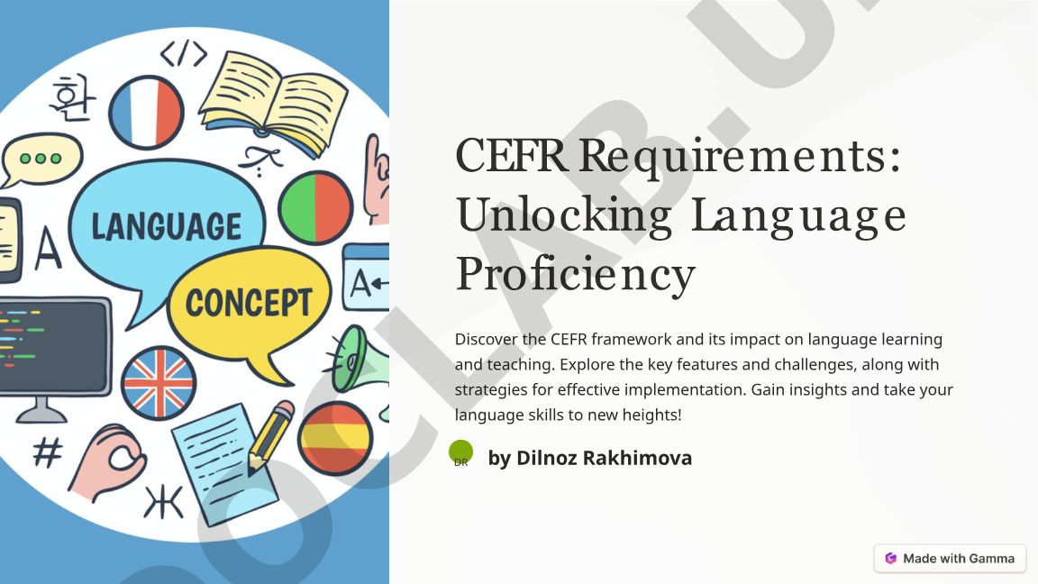 CEFR talablari: Til bilish darajasini ochish