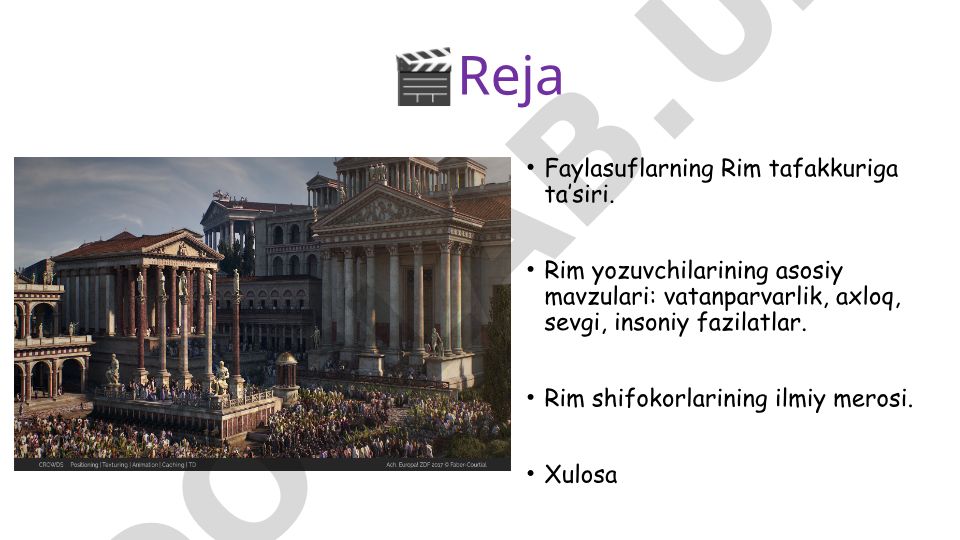 Faylasuflarning Rim tafakkuriga ta'siri va Rim yozuvchilari mavzulari