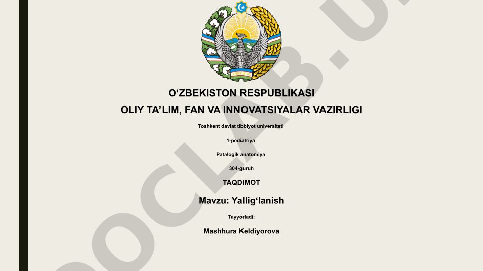 Yalligʻlanish: Ta'rif, Turlari, Sabablari, Diagnostika va Davolash