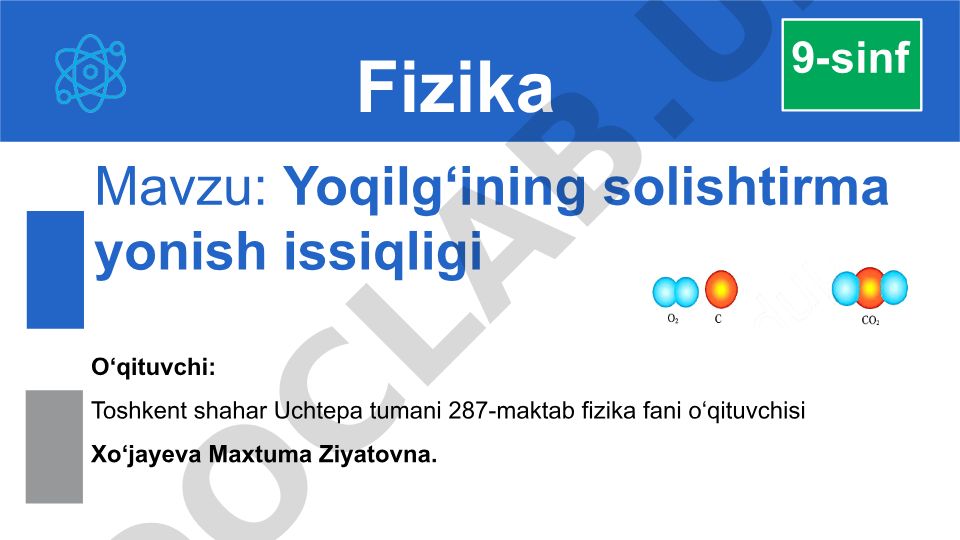 Yoqilg‘ining solishtirma yonish issiqligi