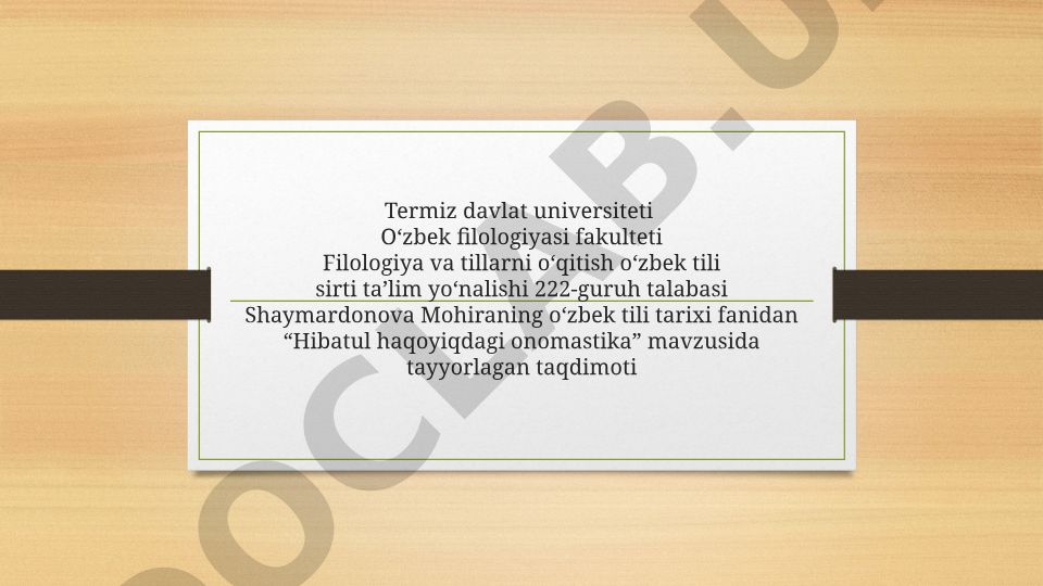 Hibatul haqoyiqdagi onomastika