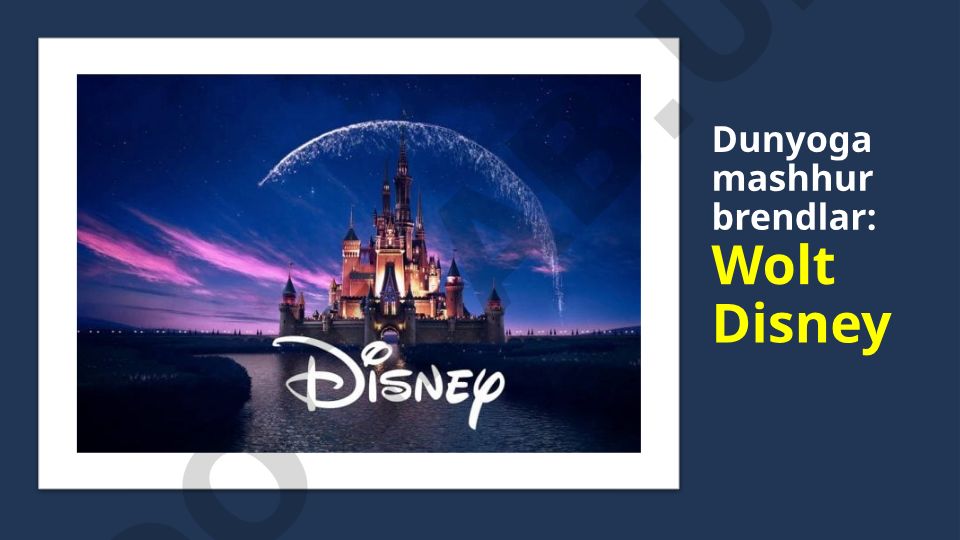 Walt Disney kompaniyasi tarixi, faoliyati va strategiyalari