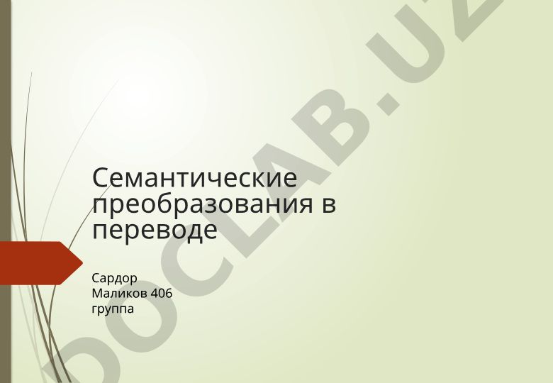 Семантические преобразования в переводе