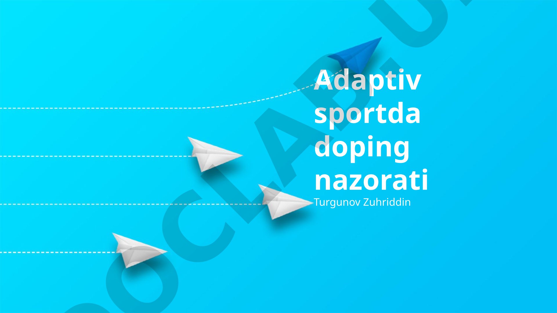 Adaptiv sportda doping nazorati