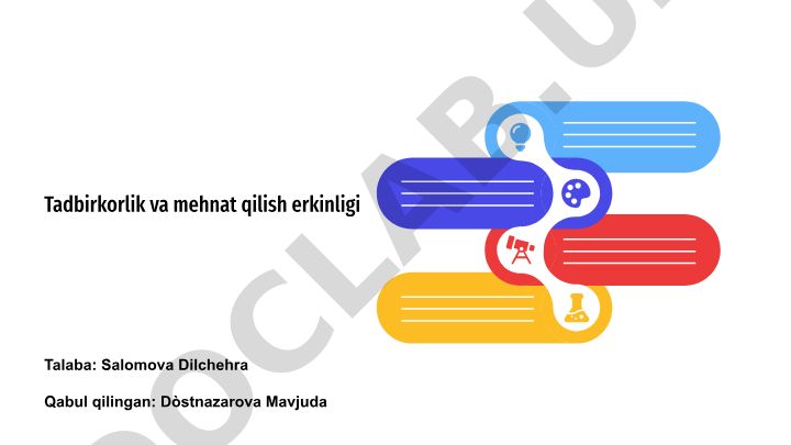 Tadbirkorlik va mehnat erkinligi