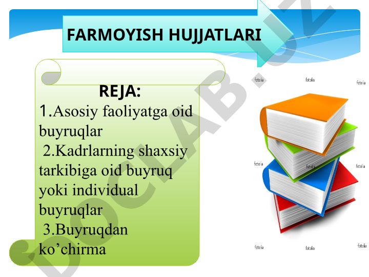Farmoyish hujjatlari turlari va tuzilishi