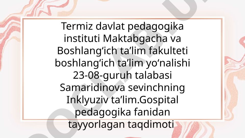 Inklyuziv taʼlim modellari: tahlili va xususiyatlari