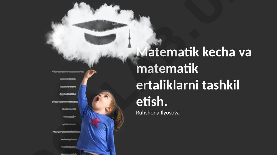 Matematik kecha va ertaliklar tashkil etish rejasi