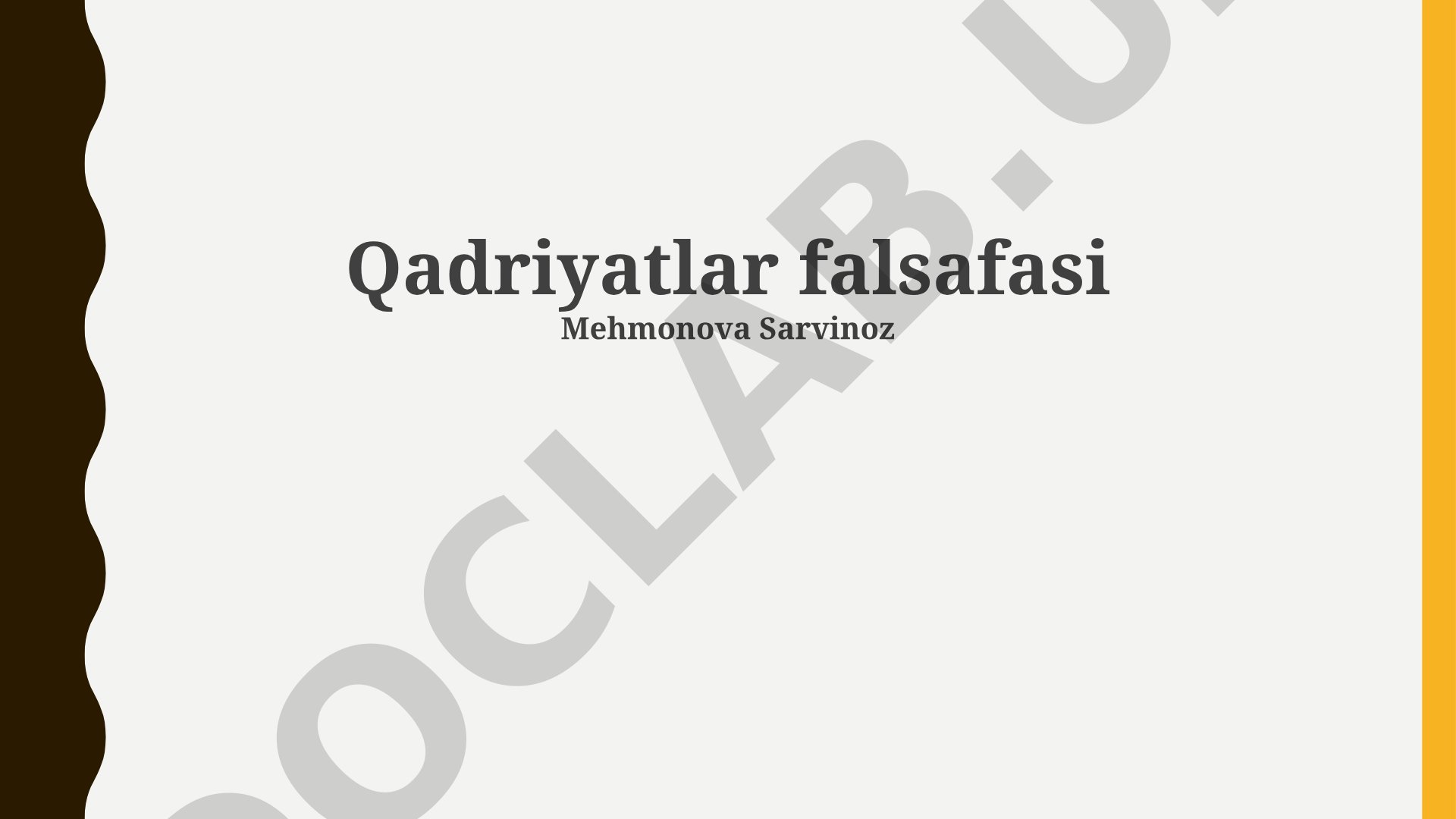 Qadriyatlar falsafasi