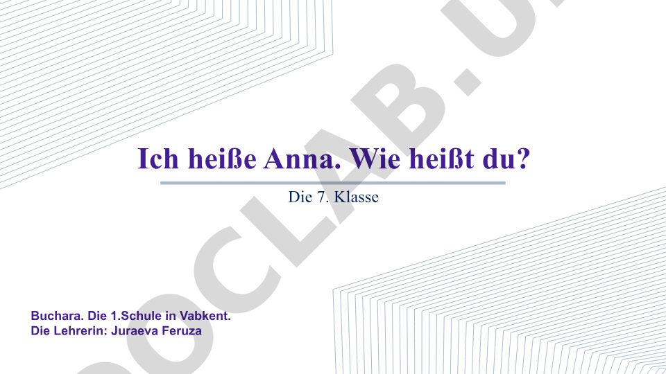 Deutschunterricht: Vorstellung und Dialoge für die 7. Klasse
