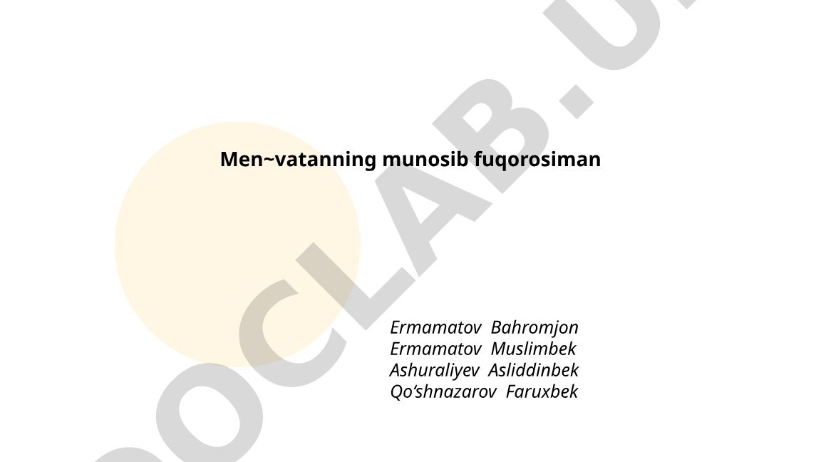 Vatanning munosib fuqorosi: tushuncha, mas'uliyat va burchlar