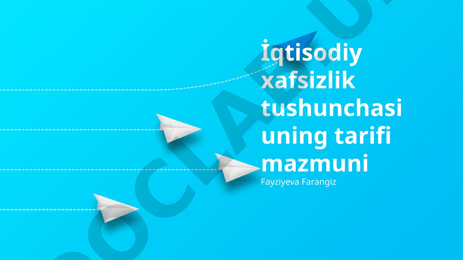 Iqtisodiy xavfsizlik: tushuncha, ta'rif va mazmun