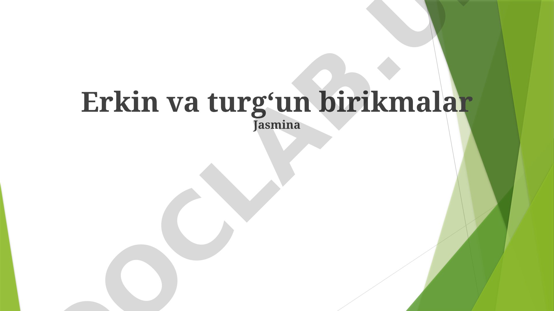 Barqaror va beqaror birikmalar