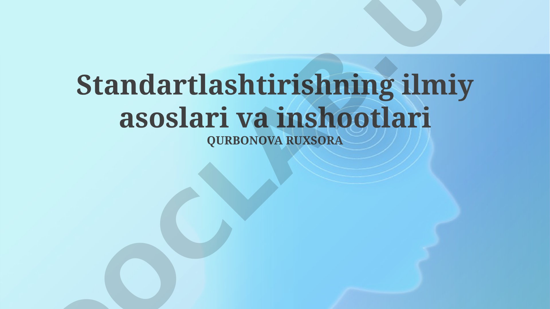 Standartlashtirishning ilmiy asoslari va tamoyillari