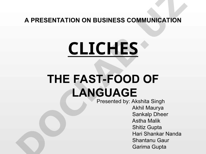 Business Communication Clichés: The Fast-Food of Language