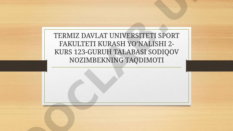 Sportchi harakatlarini tashqi boshqarish sistemasi