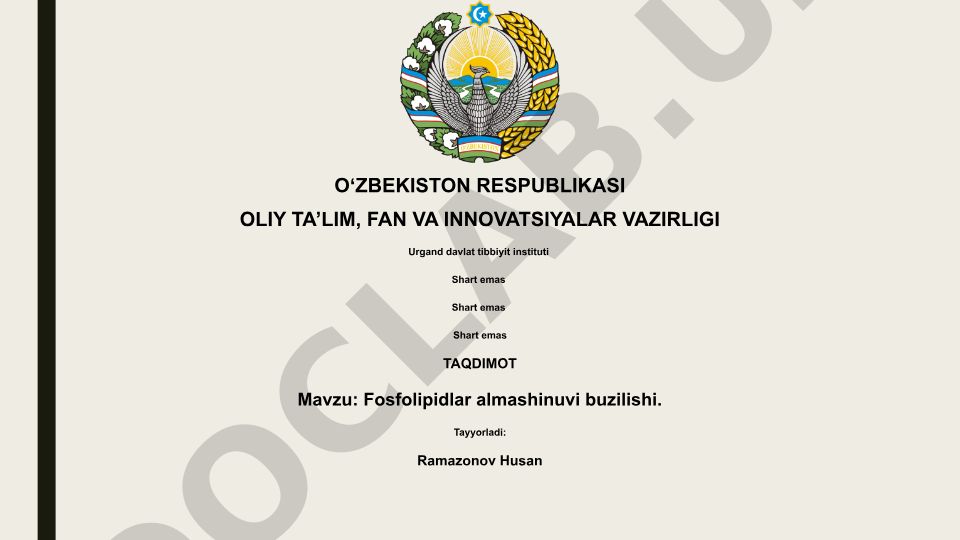 Fosfolipidlar almashinuvi buzilishi