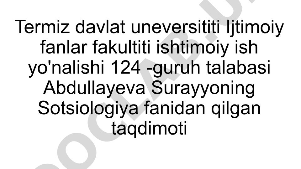 Sotsiologiyaning obyekti va predmeti