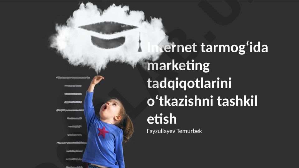 Internet tarmogʻida marketing tadqiqotlarini oʻtkazishni tashkil etish
