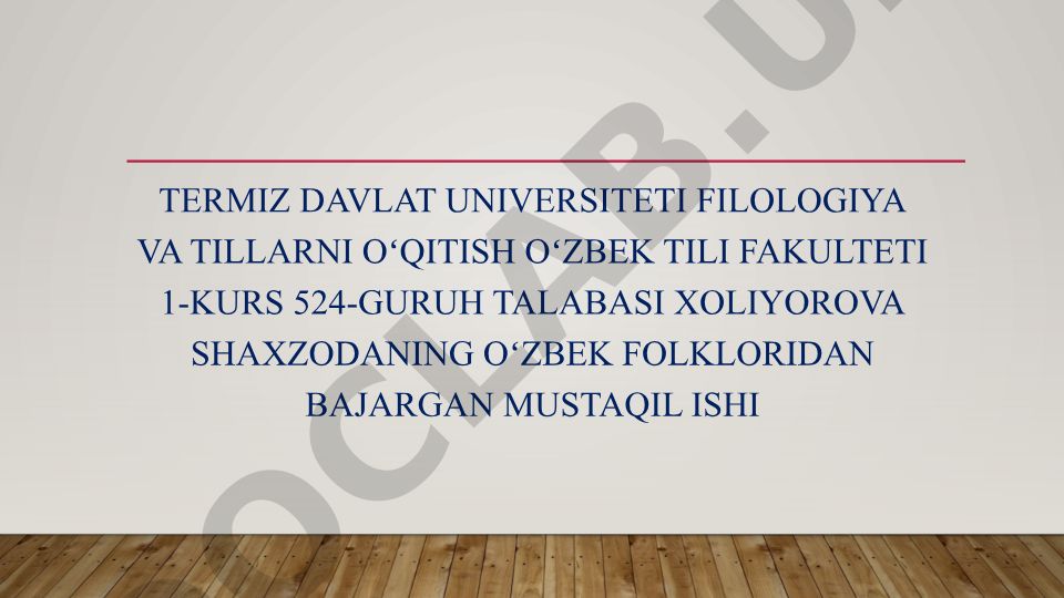 O'zbek folklori: lirik qo'shiqlar va bolalar folklori